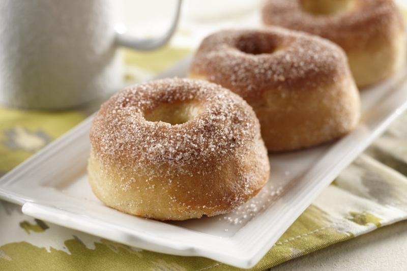 Baked Cinnamon Sugar Doughnuts, an easy bread recipe for homemade donuts that’s great for baking with kids