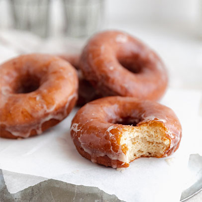 Apple Cider Glazed Doughnuts, an easy bread recipe for homemade donuts